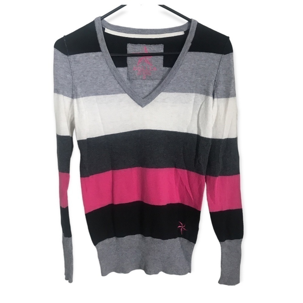 3/$15 Nollie cotton cashmere blend stripe long sleeve top